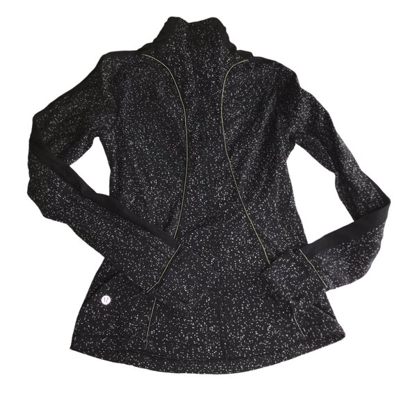 LULULEMON Run Briskly 1/2 Zip Black Magnetized Jacquard Black, Pullover, Size 6 - Picture 4 of 10